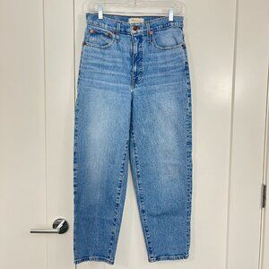 Madewell Size 27 Blue Balloon Barrel Taper Cropped Slim Wide Leg Jeans